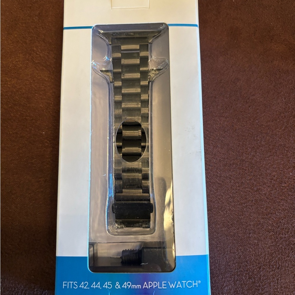 Men’s Black Stainless Steel Apple Watch Band